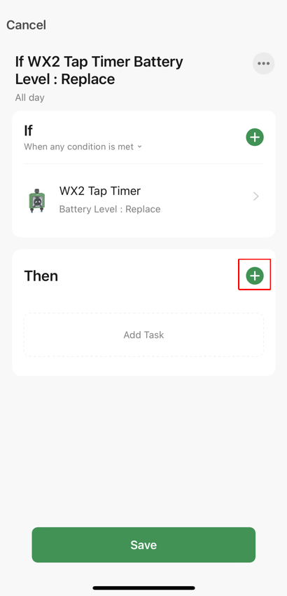 Create Scene screen
